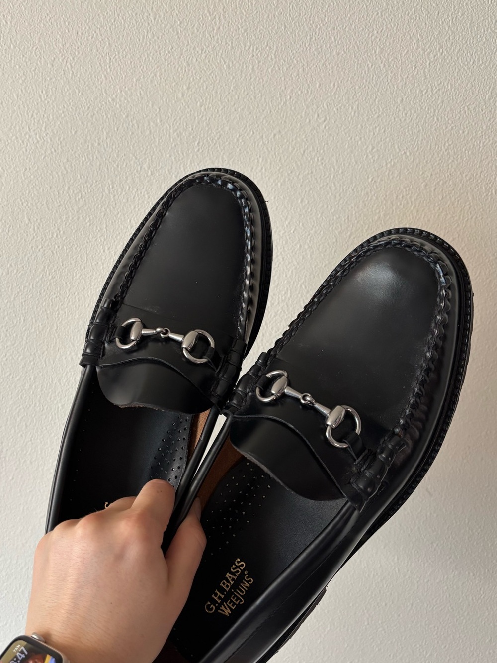 NEW G.H.Bass Mens Easy Weejun Lincoln Leather Horsebit Loafers Size 10.5 - Picture 6 of 11